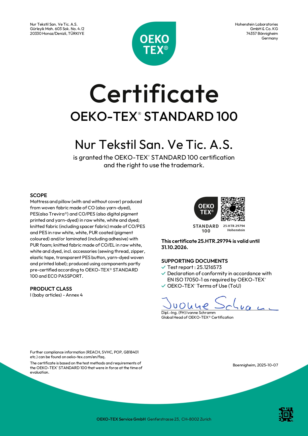 Oeko-Tex Standart 100
